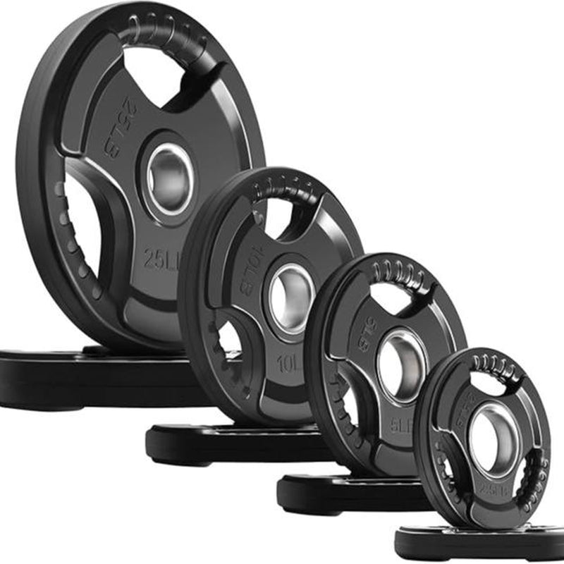 Ritfit Olympic Rubber Grip Weight Plates for Barbell - 105LB, 2-Inch Weight Plates for Home and Gym Strength Training, Available in Single, Pair, and Sets (2.5/5/10/25/35/45 LB)