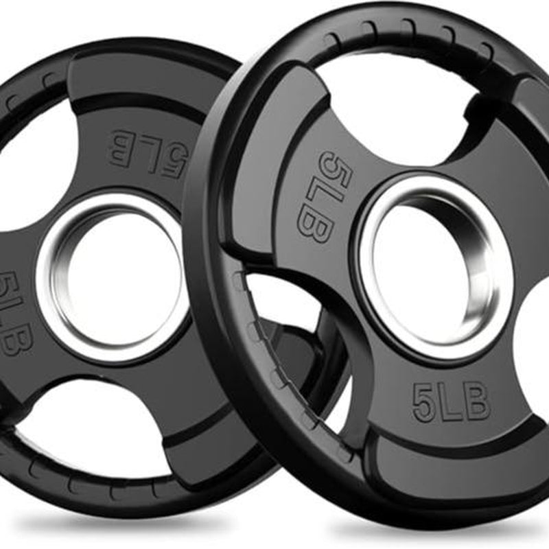 Ritfit Olympic Rubber Grip Weight Plates for Barbell - 105LB, 2-Inch Weight Plates for Home and Gym Strength Training, Available in Single, Pair, and Sets (2.5/5/10/25/35/45 LB)