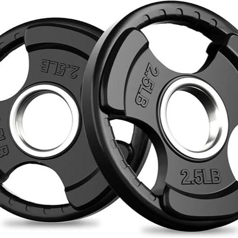 Ritfit Olympic Rubber Grip Weight Plates for Barbell - 105LB, 2-Inch Weight Plates for Home and Gym Strength Training, Available in Single, Pair, and Sets (2.5/5/10/25/35/45 LB)