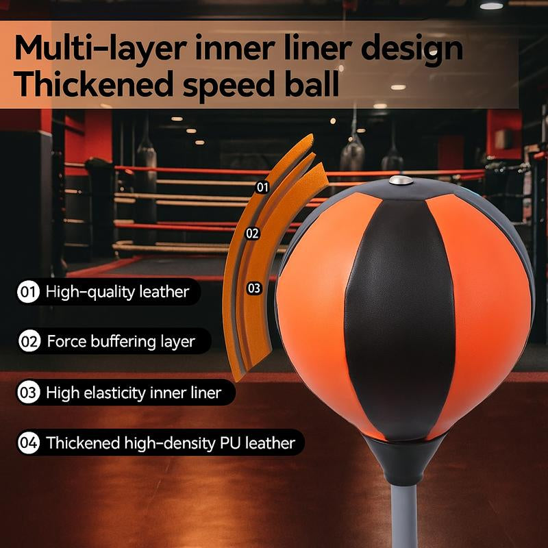 Premium Adjustable Speed Ball with Stand for Teens and Adults – 360° Bounce Design, Portable for Stress Relief and Fitness – Perfect for Bedrooms, Living Rooms, and Gardens
