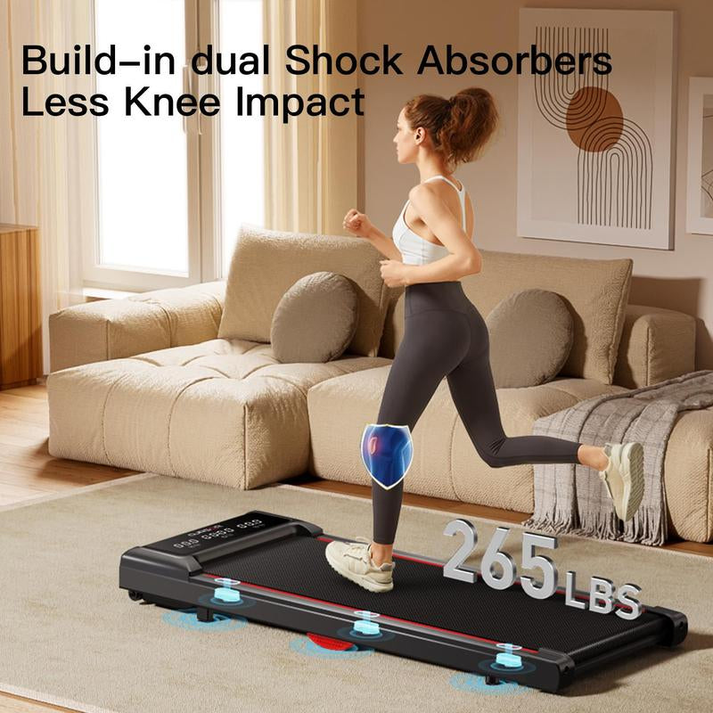UMAY Under Desk Treadmill with High Definition Display, Compact Walking Pad for Home Use, 2.5 HP Quiet Brushless Motor, 265 lbs Weight Capacity