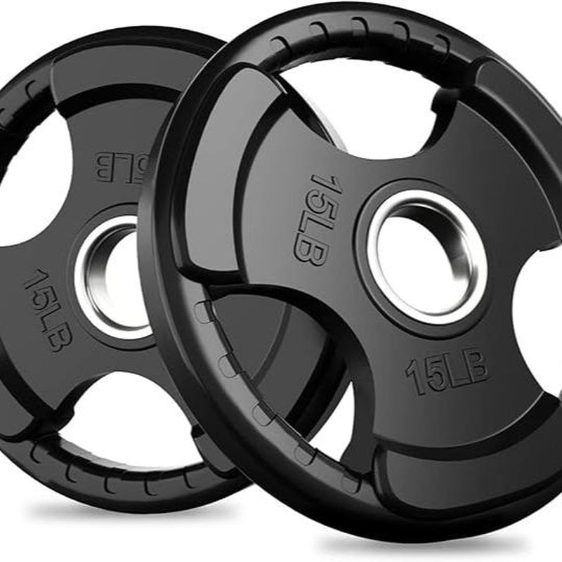 Ritfit Olympic Rubber Grip Weight Plates for Barbell - 105LB, 2-Inch Weight Plates for Home and Gym Strength Training, Available in Single, Pair, and Sets (2.5/5/10/25/35/45 LB)