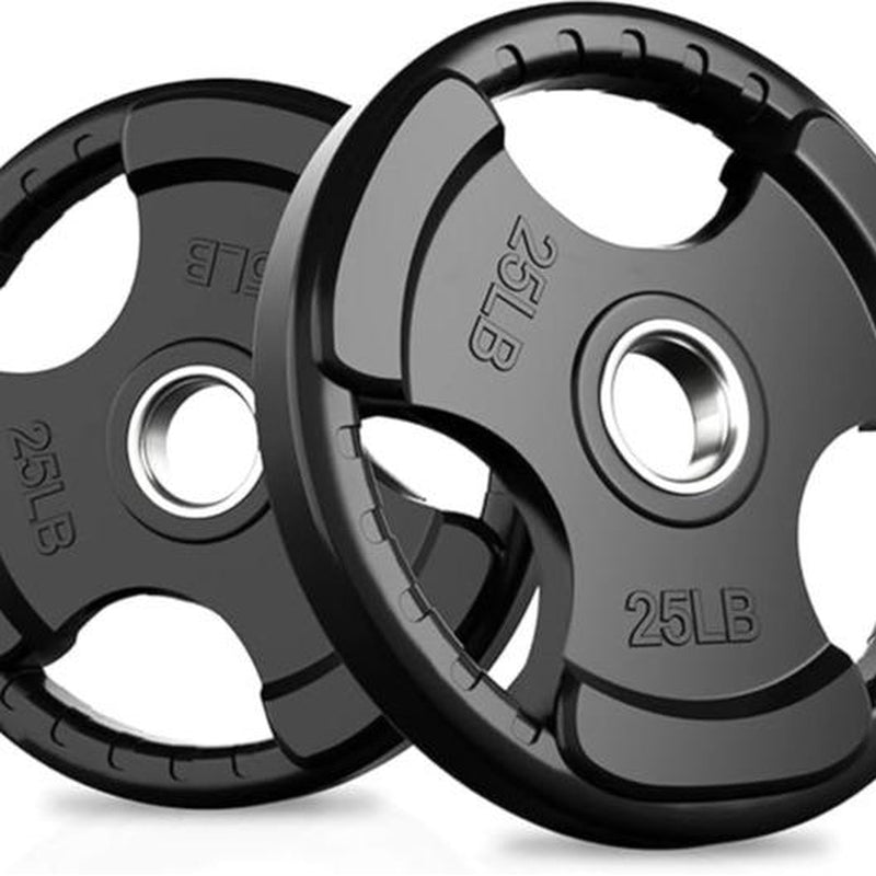 Ritfit Olympic Rubber Grip Weight Plates for Barbell - 105LB, 2-Inch Weight Plates for Home and Gym Strength Training, Available in Single, Pair, and Sets (2.5/5/10/25/35/45 LB)