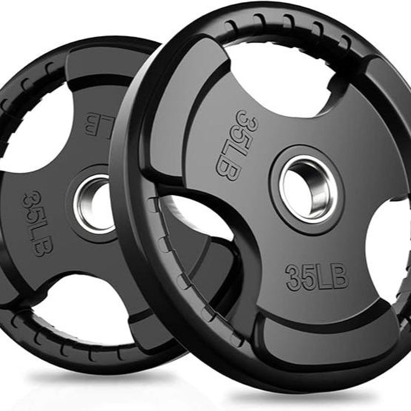 Ritfit Olympic Rubber Grip Weight Plates for Barbell - 105LB, 2-Inch Weight Plates for Home and Gym Strength Training, Available in Single, Pair, and Sets (2.5/5/10/25/35/45 LB)