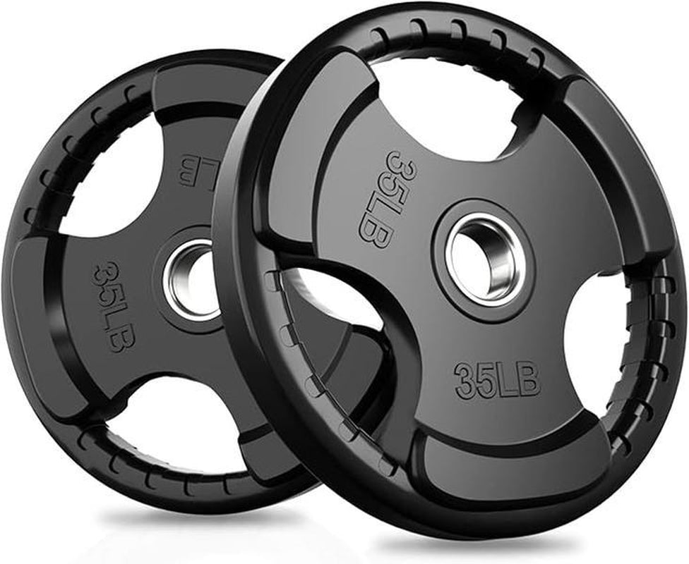 Ritfit Olympic Rubber Grip Weight Plates for Barbell - 105LB, 2-Inch Weight Plates for Home and Gym Strength Training, Available in Single, Pair, and Sets (2.5/5/10/25/35/45 LB)