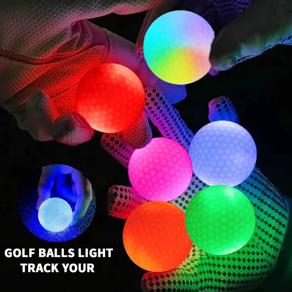 Night Glow Golf Balls – Set of 6 High-Visibility, Impact-Activated Balls for Nighttime Play, Perfect Gift for Golf Lovers