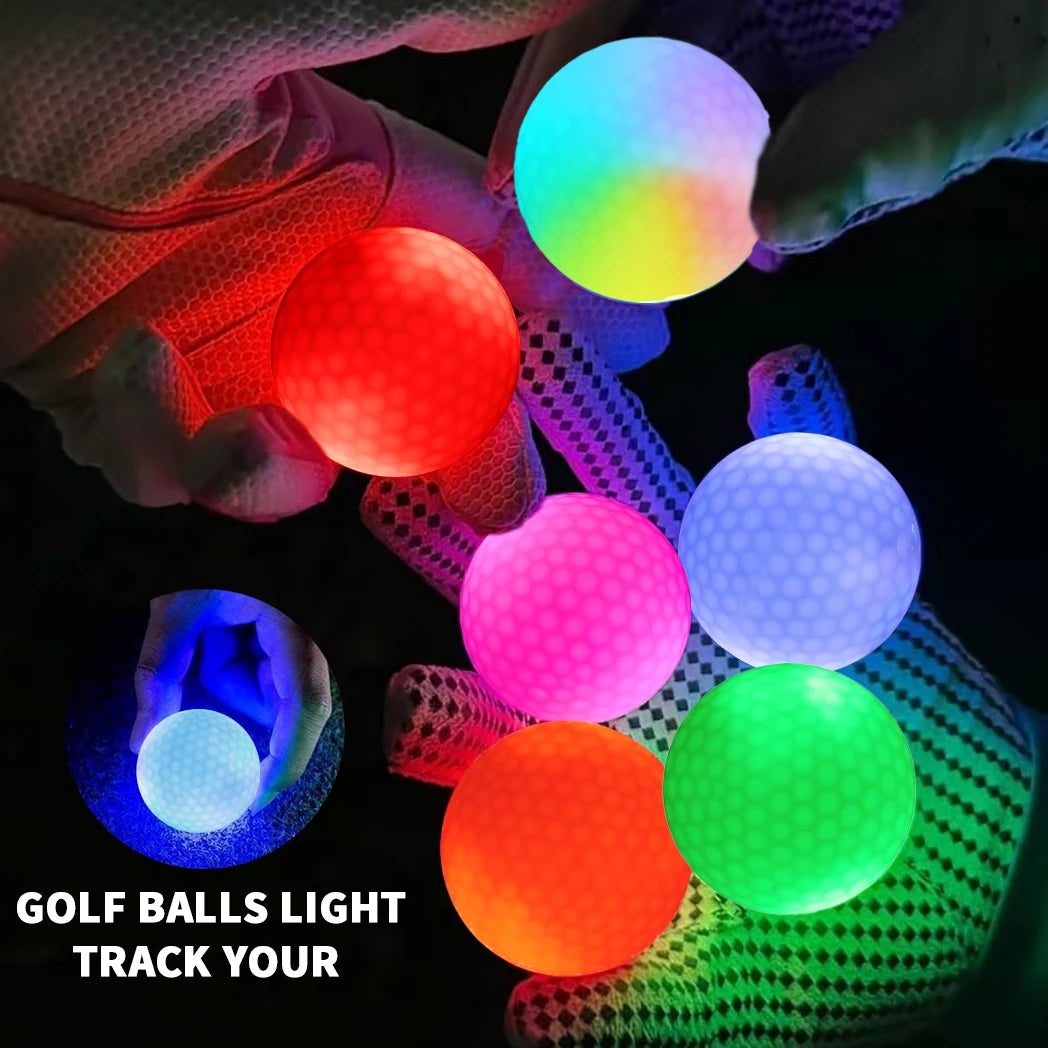 Night Glow Golf Balls – Set of 6 High-Visibility, Impact-Activated Balls for Nighttime Play, Perfect Gift for Golf Lovers