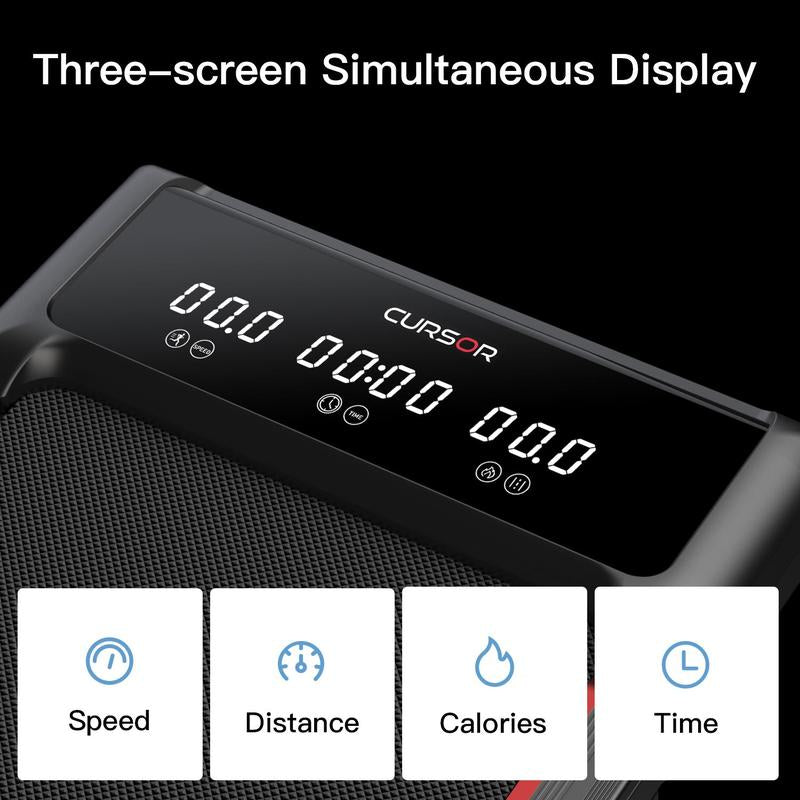 UMAY Under Desk Treadmill with High Definition Display, Compact Walking Pad for Home Use, 2.5 HP Quiet Brushless Motor, 265 lbs Weight Capacity